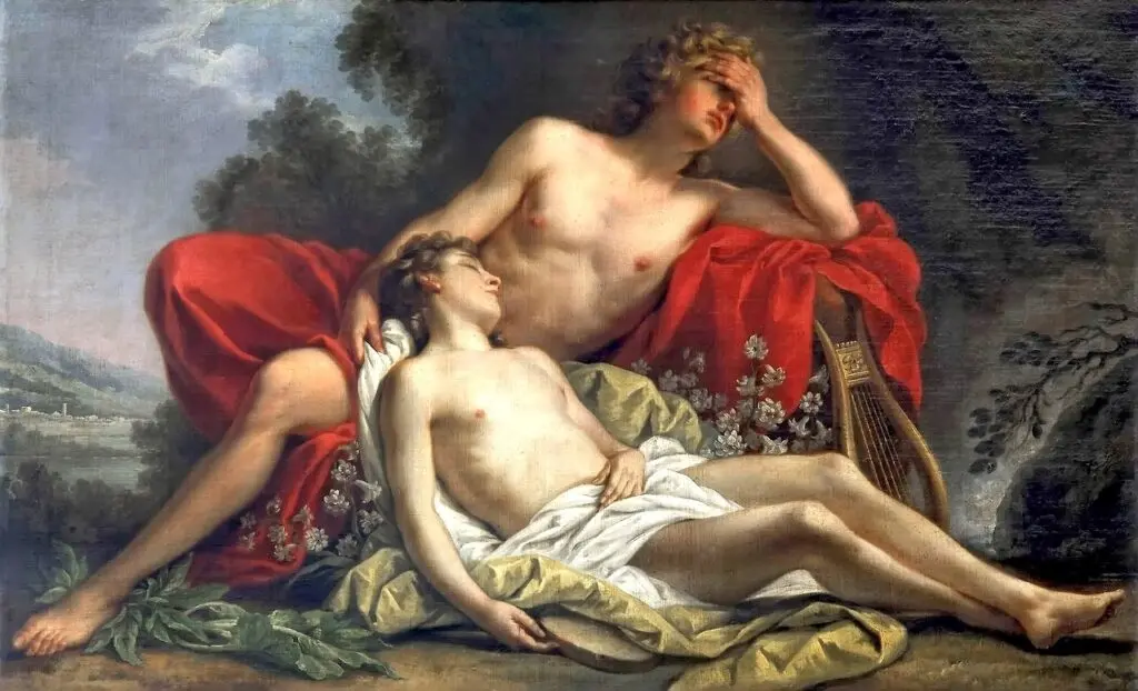 Nicolas-Rene Jollain - Ο θάνατος του Υάκινθου (1769)