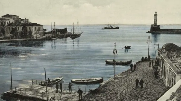 Ιστορική λήψη του λιμανιού των Χανίων του 1800