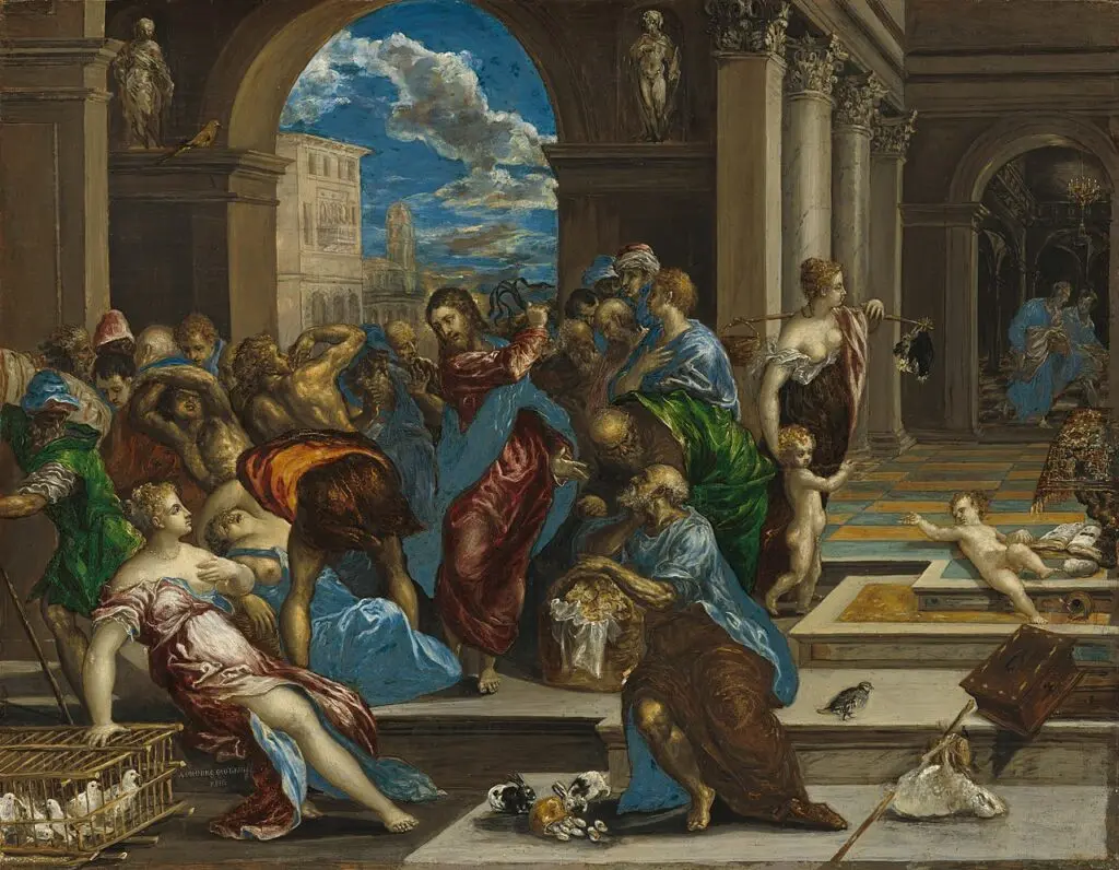 Η εκδίωξη των εμπόρων από το Ναό, 1570, Ουάσινγκτον, National Gallery of Art