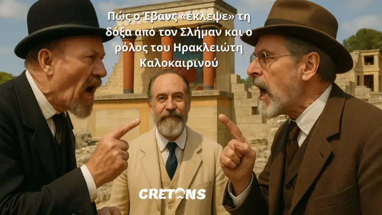 Η άγνωστη ιστορία πίσω από την ανακάλυψη της Κνωσού - Πώς ο Έβανς «έκλεψε» τη δόξα από τον Σλήμαν και ο ρόλος του Ηρακλειώτη Καλοκαιρινού